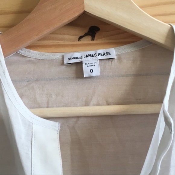 James Perse semi-sheer silk blend boxy relaxed fit oversized button down blouse - Picture 5 of 15